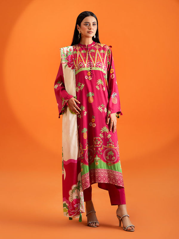 AFROZ 3-Piece Unstitched Digital Printed Lawn Suit