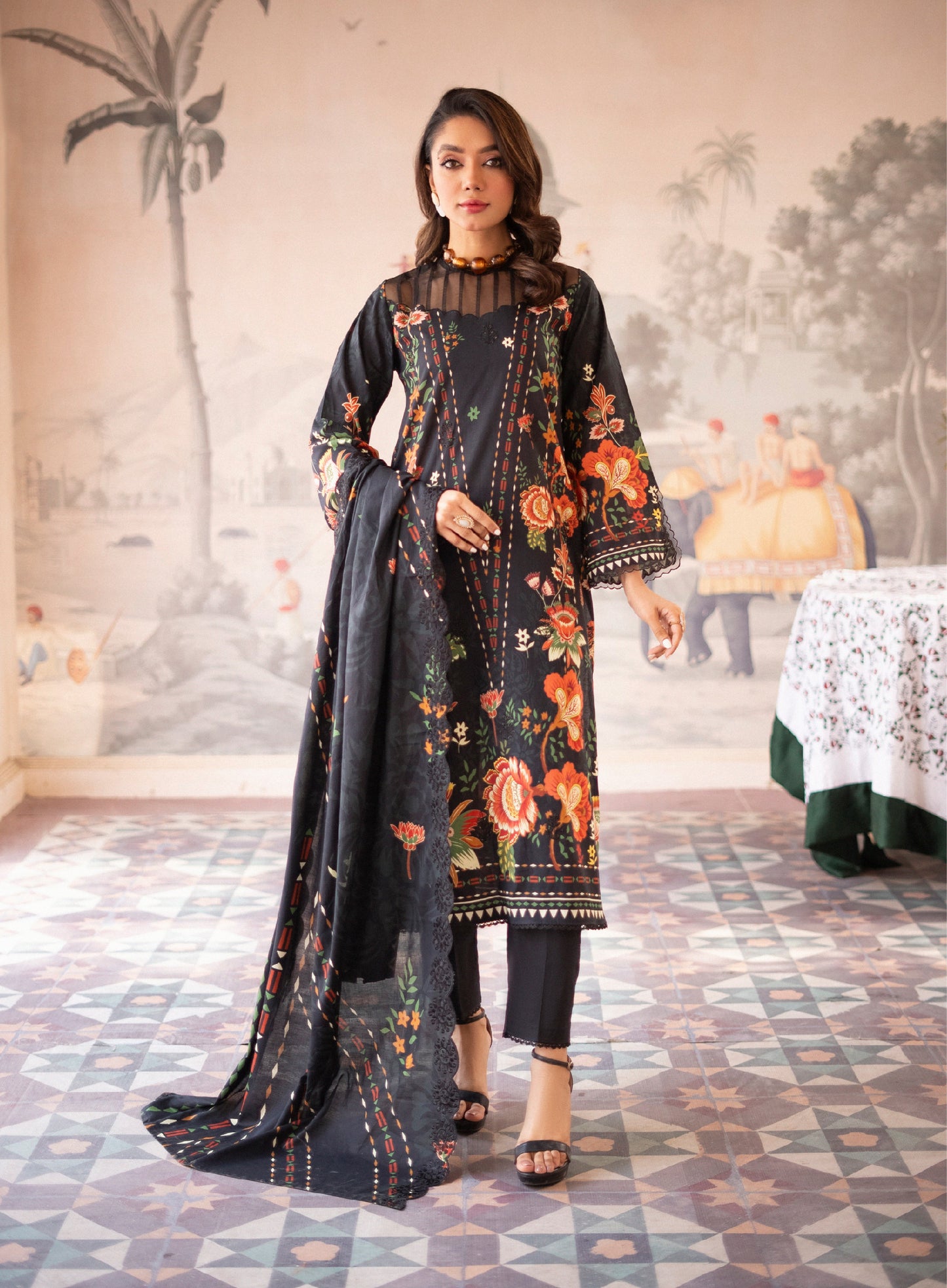 Sheerisha Luxury Lawn Embroidered Unstitched 3 Piece