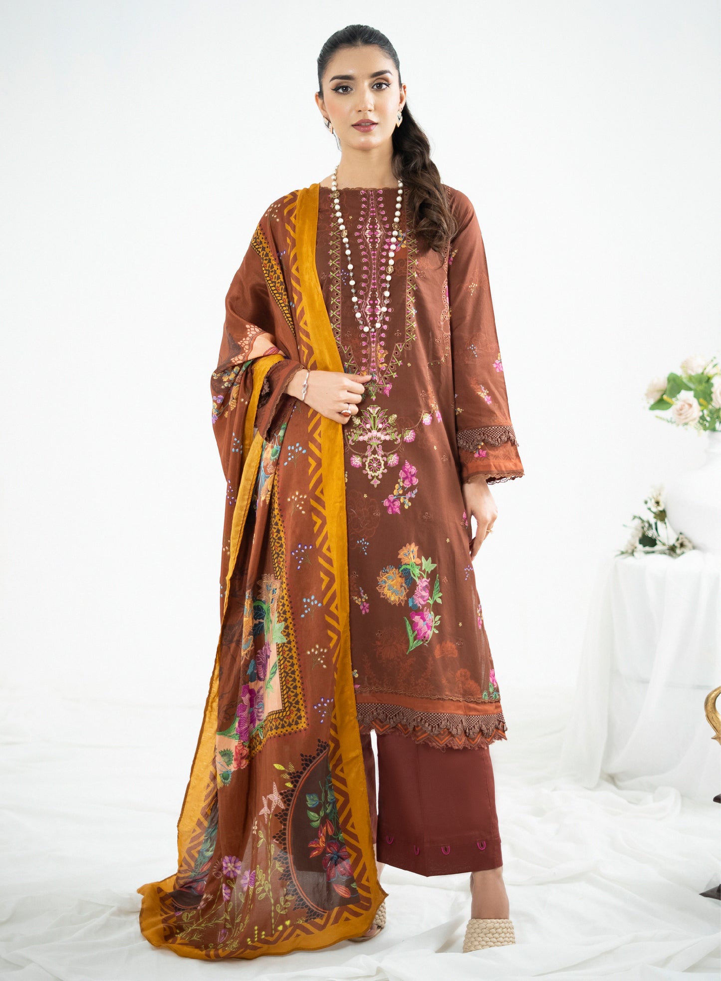 Lalam Luxury Lawn Embroidered Unstitched 3 Piece