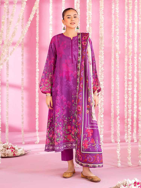 GULAB RANG 3-Piece Unstitched Digital Printed Lawn Suit