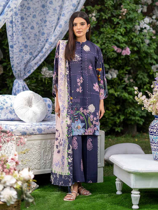 SUFFINA 3-Piece Unstitched Digital Printed Lawn Suit