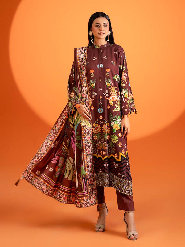 AFROZ 3-Piece Unstitched Digital Printed Lawn Suit