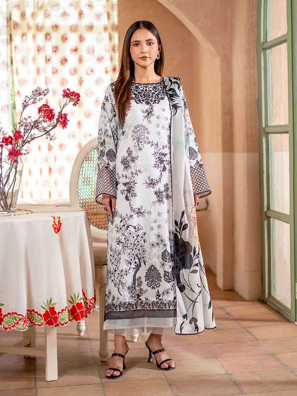 SERAI 3-Piece Unstitched Digital Printed Lawn Suit