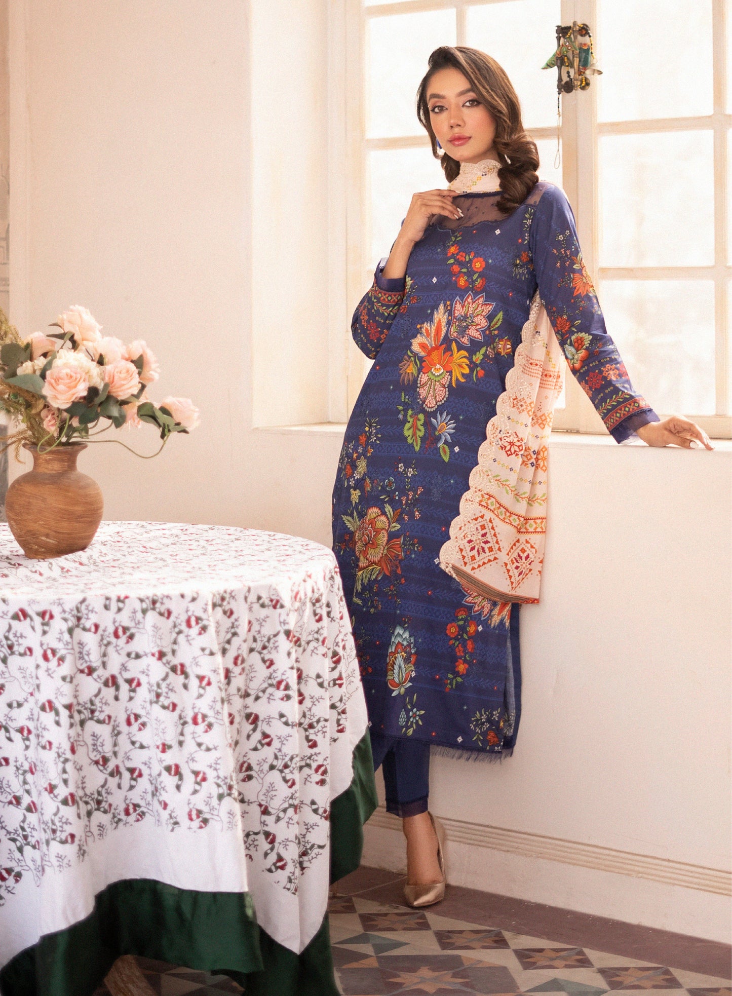 Sheerisha Luxury Lawn Embroidered Unstitched 3 Piece