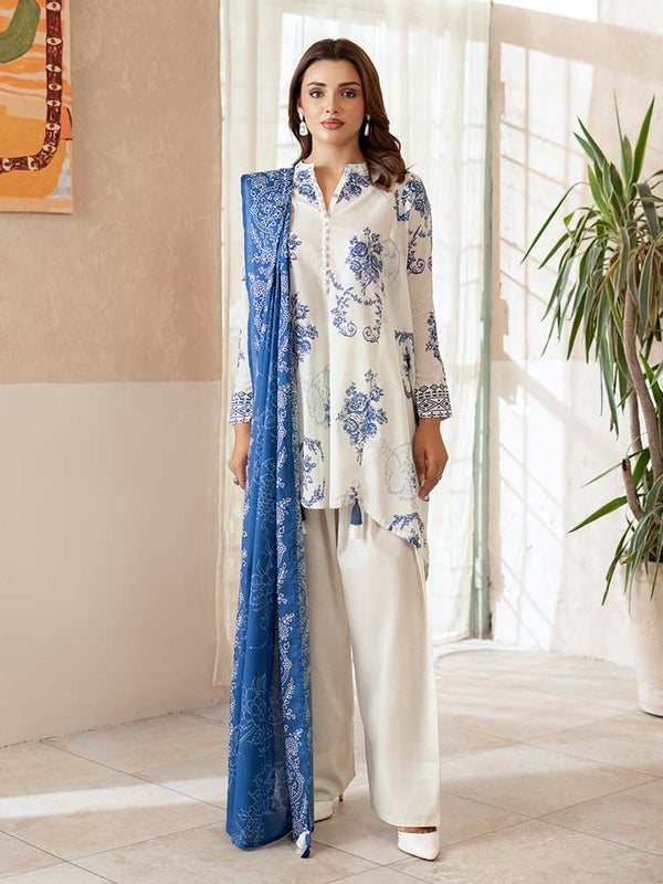 PEARL AND PETALS 3-Piece Unstitched Digital Printed Lawn Suit