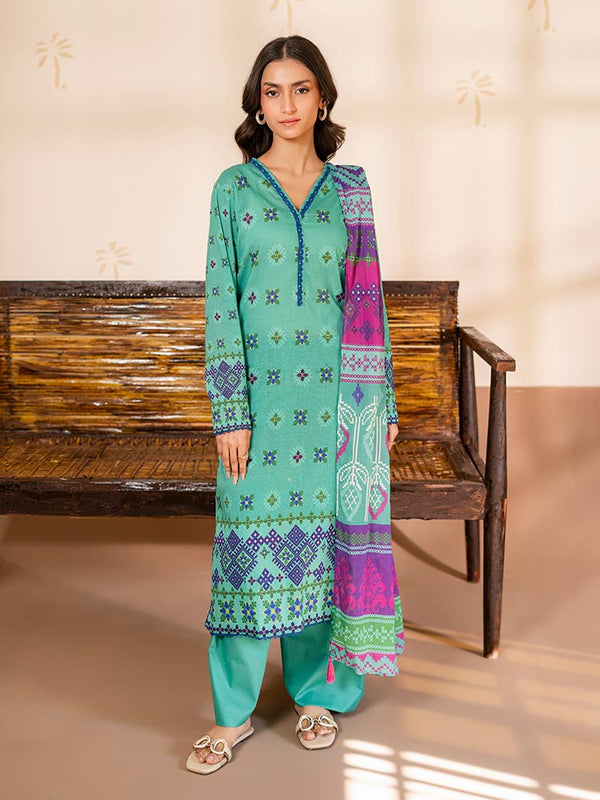 RASHA 3-Piece Unstitched Digital Printed Lawn Suit