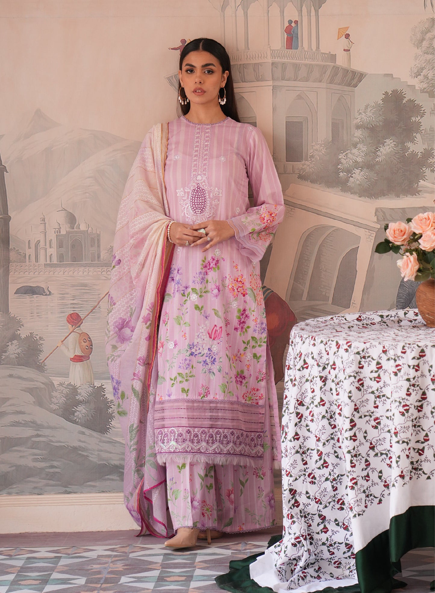 Daisia Luxury Lawn Embroidered Unstitched 3 Piece