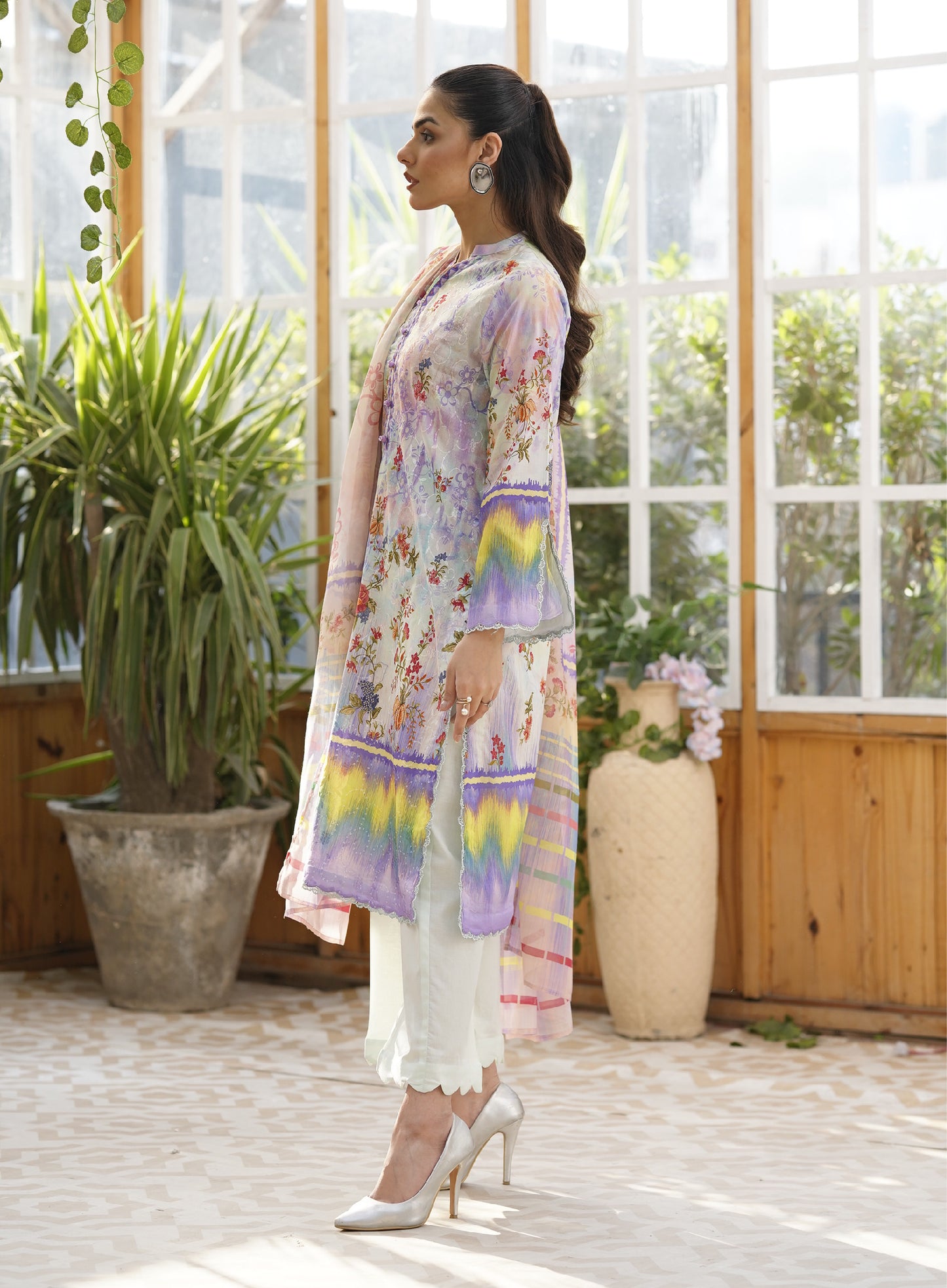 Firuzeh Luxury Lawn Embroidered Unstitched 3 Piece