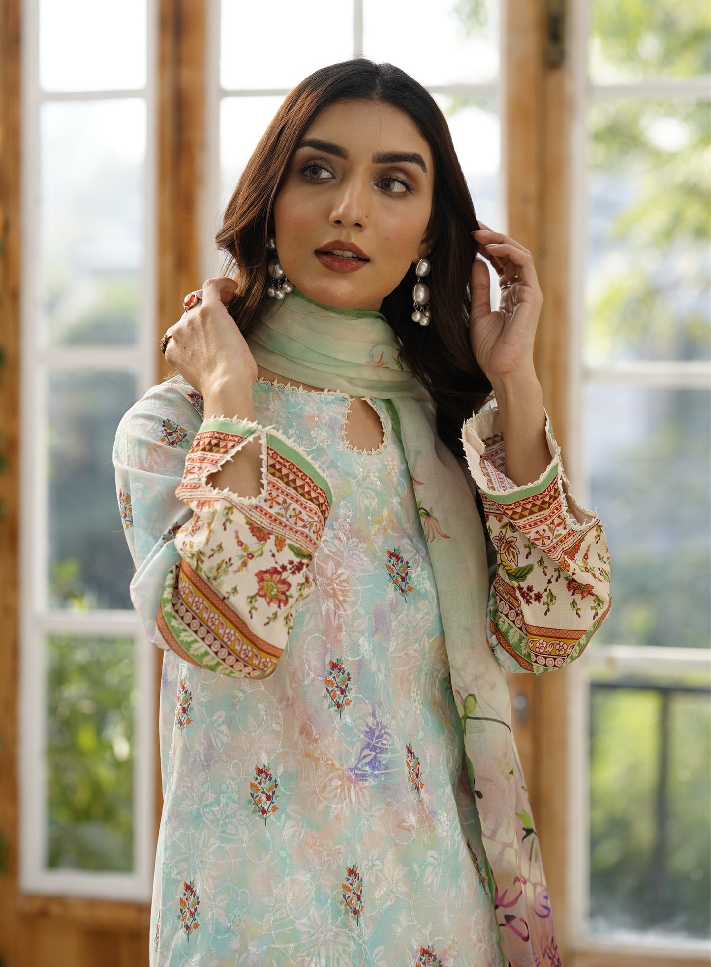 Firuzeh Luxury Lawn Embroidered Unstitched 3 Piece