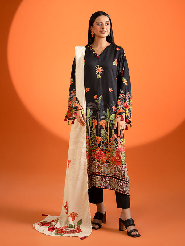 AFROZ 3-Piece Unstitched Digital Printed Lawn Suit