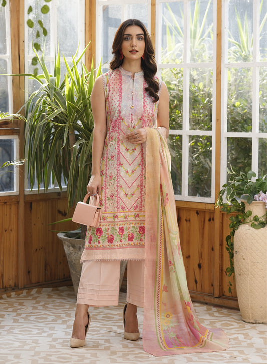 Firuzeh Luxury Lawn Embroidered Unstitched 3 Piece