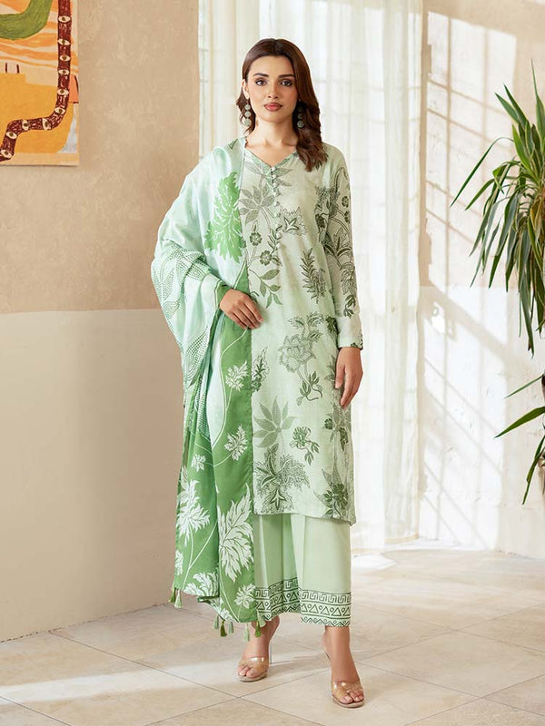 PEARL AND PETALS 3-Piece Unstitched Digital Printed Lawn Suit