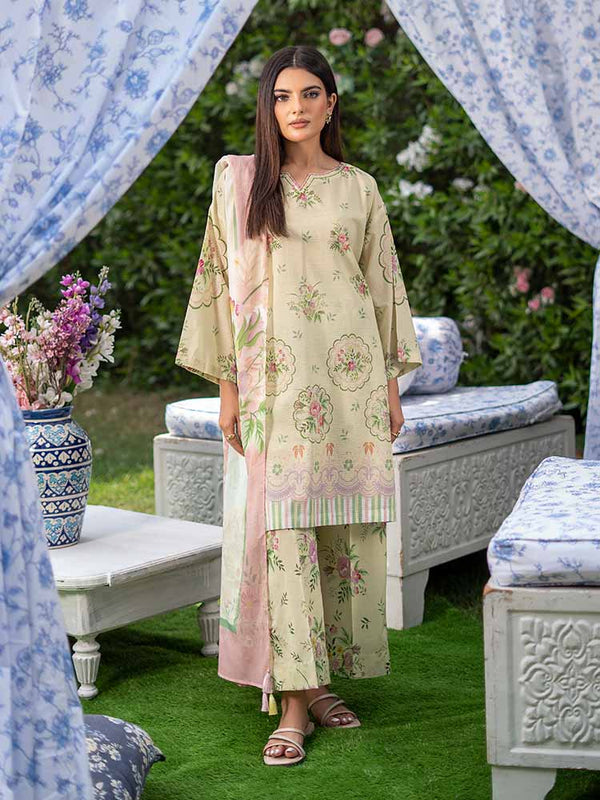 SUFFINA 3-Piece Unstitched Digital Printed Lawn Suit