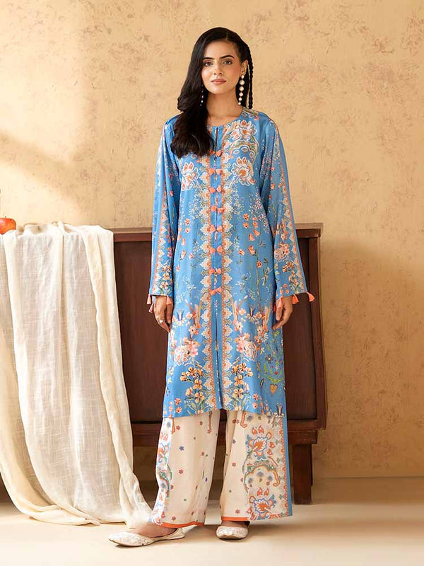 SANAZ 2-Piece Unstitched Digital Printed Lawn Suit