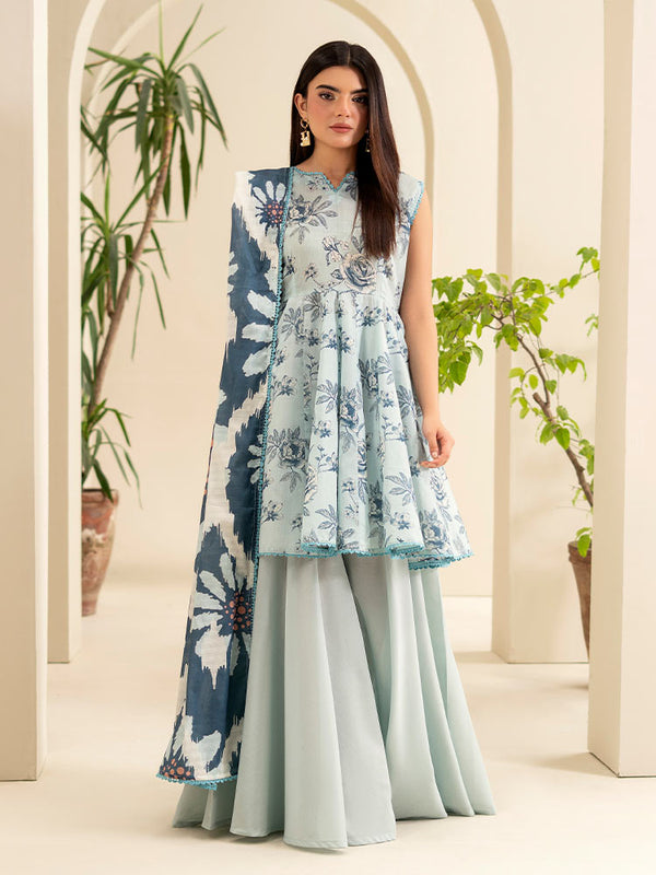 SUHA 3-Piece Unstitched Digital Printed Lawn Suit