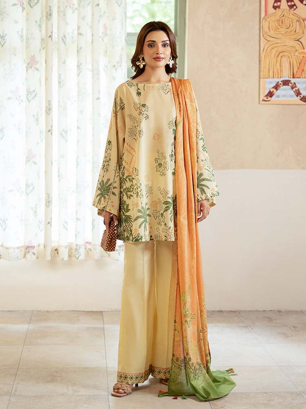 PEARL AND PETALS 3-Piece Unstitched Digital Printed Lawn Suit