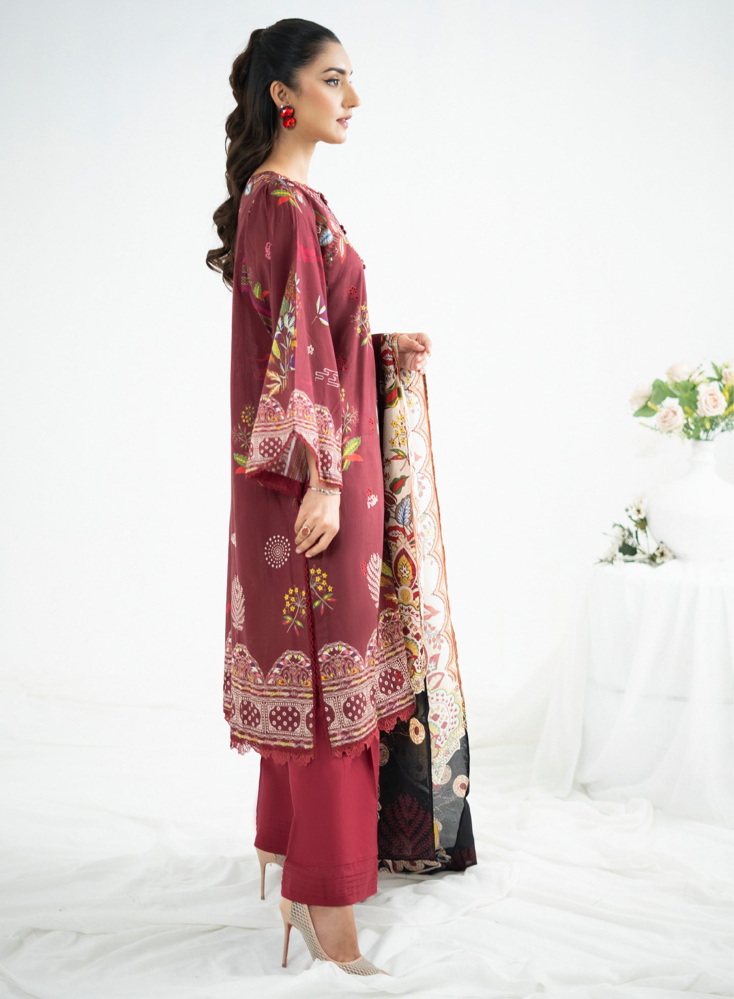 Lalam Luxury Lawn Embroidered Unstitched 3 Piece