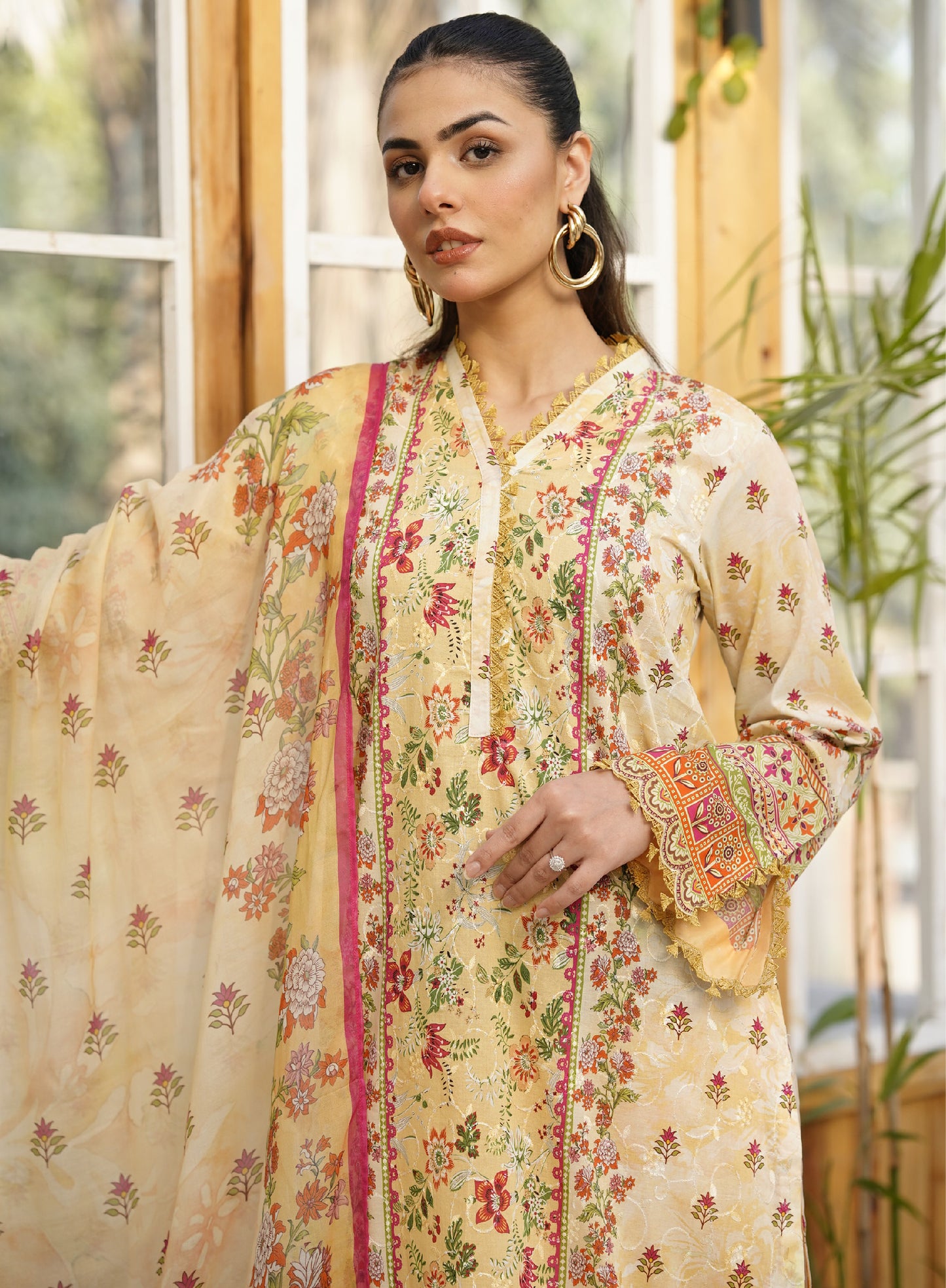 Firuzeh Luxury Lawn Embroidered Unstitched 3 Piece