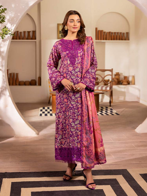 CRIMSAL 3-Piece Unstitched Digital Printed Lawn Suit