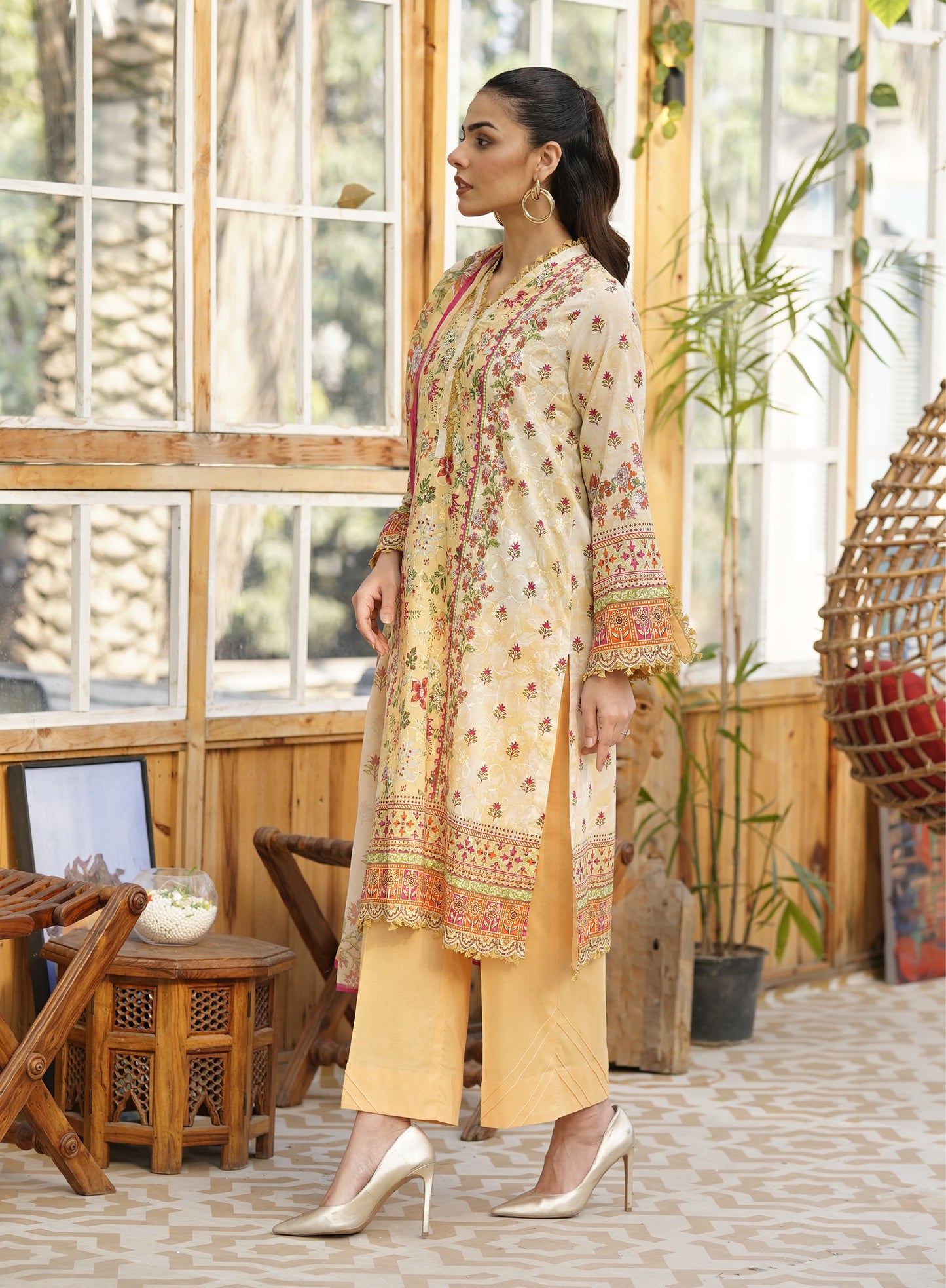 Firuzeh Luxury Lawn Embroidered Unstitched 3 Piece