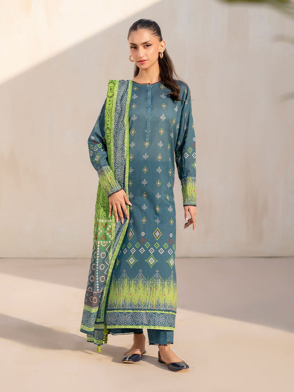 CHUNRI CHARM 3-Piece Unstitched Digital Printed Lawn Suit