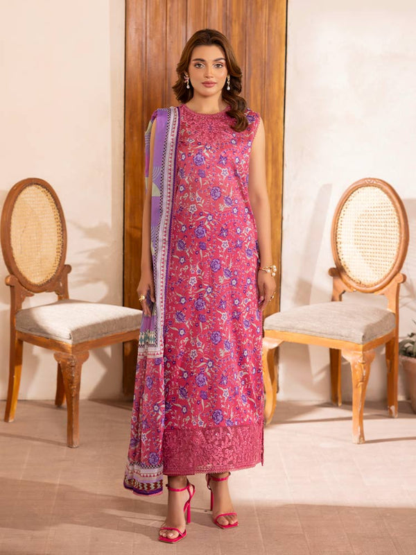 CRIMSAL 3-Piece Unstitched Digital Printed Lawn Suit