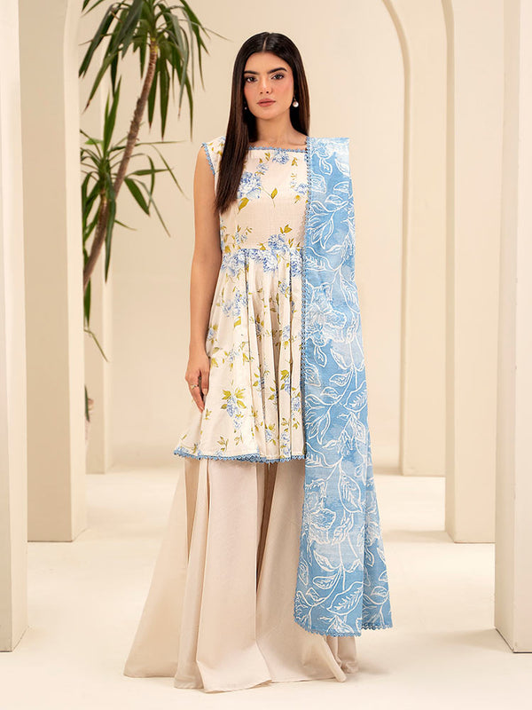 SUHA 3-Piece Unstitched Digital Printed Lawn Suit