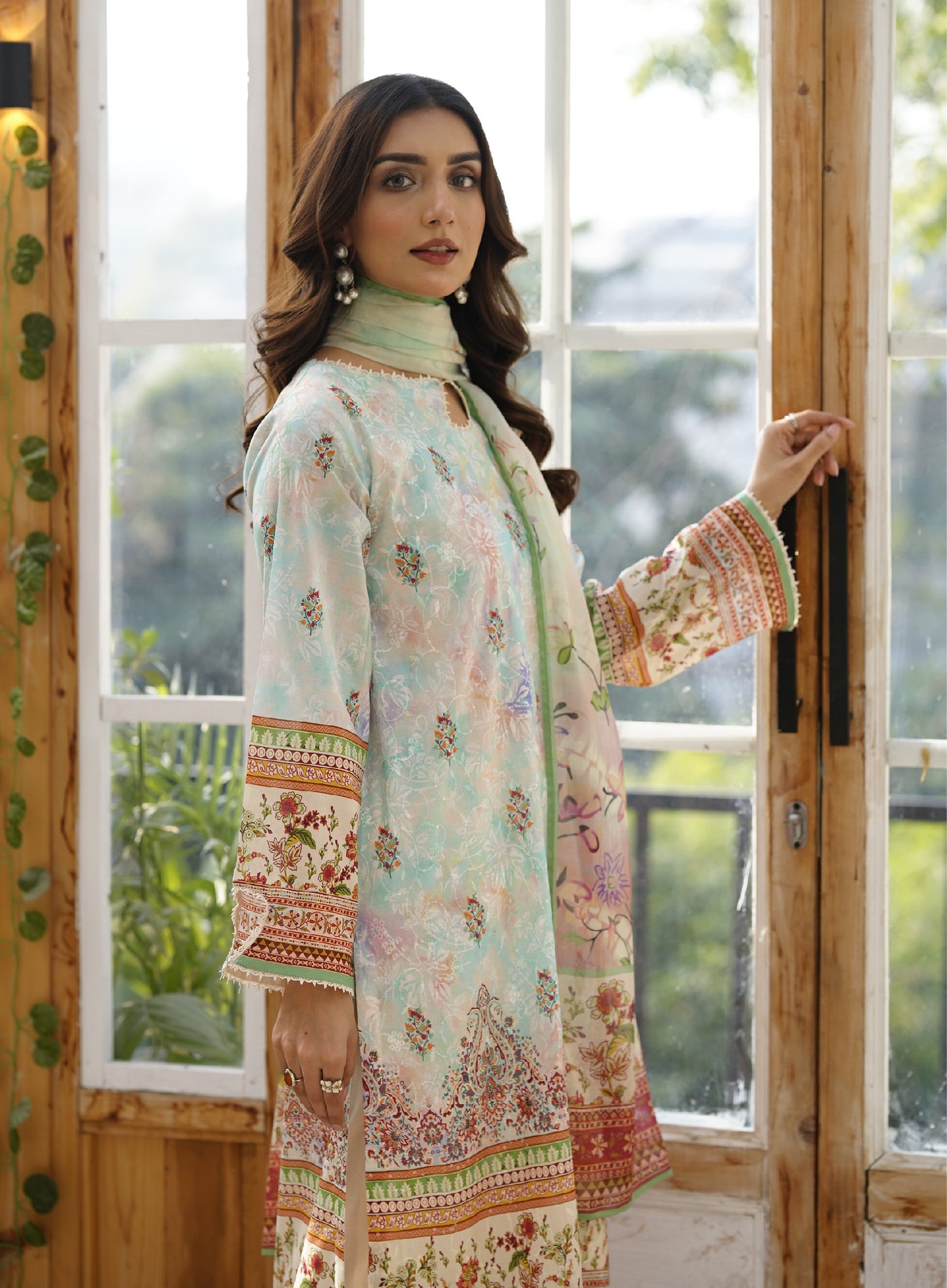 Firuzeh Luxury Lawn Embroidered Unstitched 3 Piece