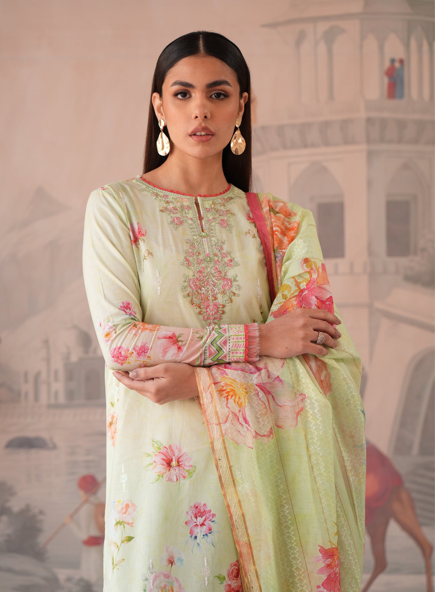 Daisia Luxury Lawn Embroidered Unstitched 3 Piece