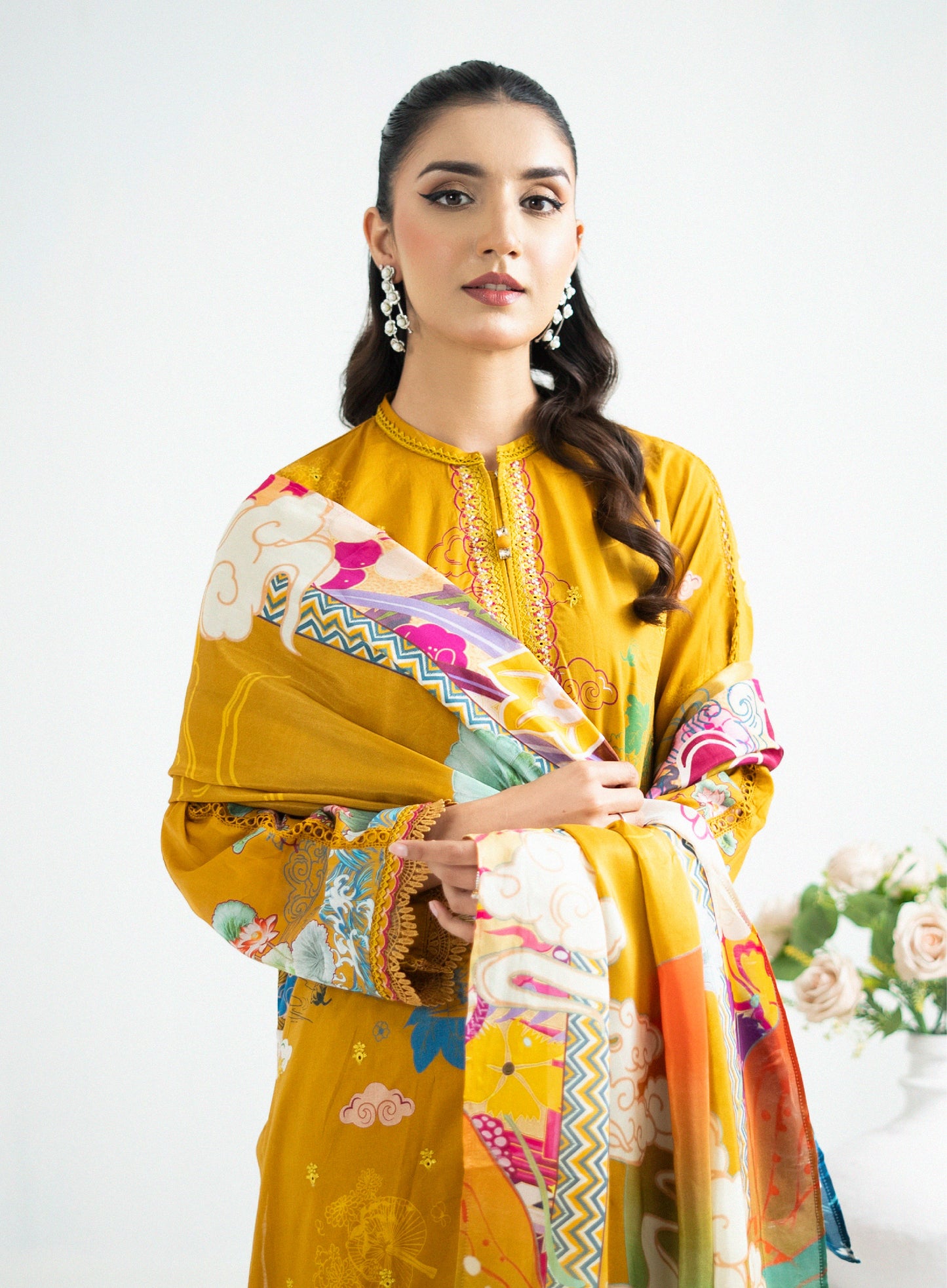 Lalam Luxury Lawn Embroidered Unstitched 3 Piece