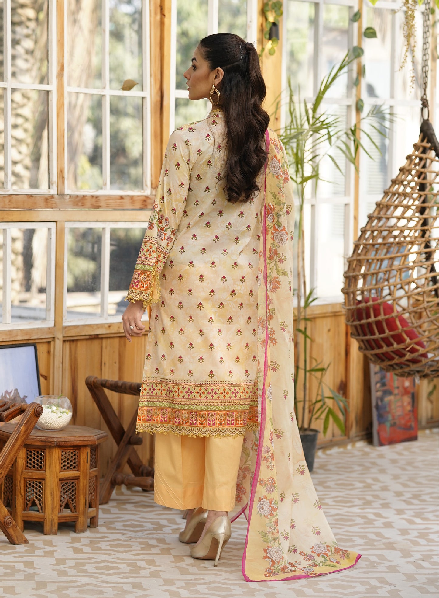 Firuzeh Luxury Lawn Embroidered Unstitched 3 Piece