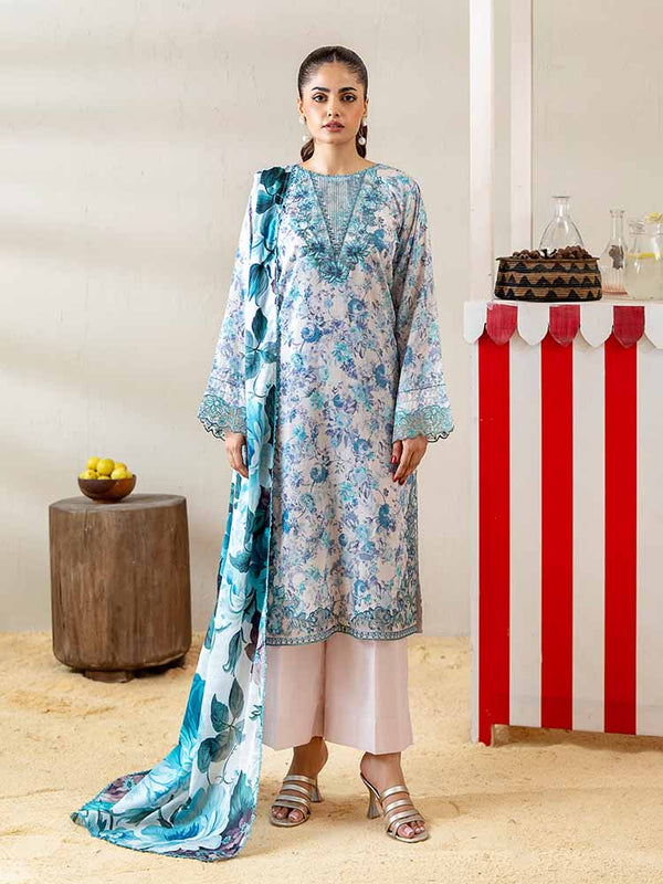 NOER 3-Piece Unstitched Digital Printed Lawn Suit