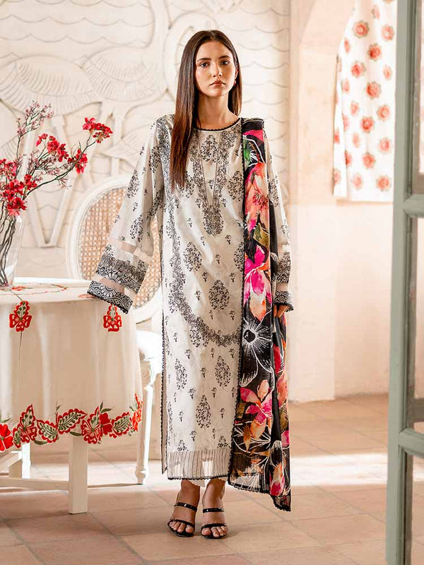 SERAI 3-Piece Unstitched Digital Printed Lawn Suit