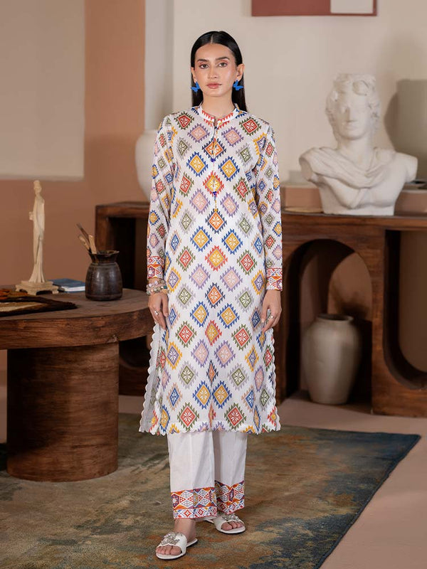 KEVA 2-Piece Unstitched Digital Printed Lawn Suit