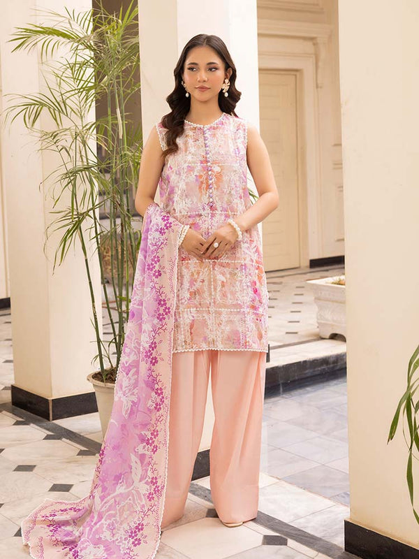 DOVES OF GARDEN 3-Piece Unstitched Digital Printed Lawn Suit