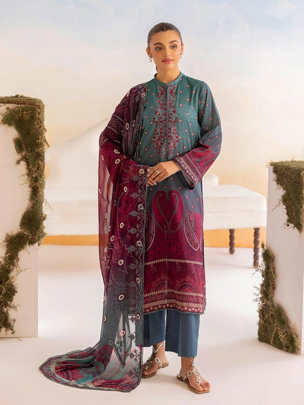 GULL MEHR 3-Piece Unstitched Digital Printed Lawn Suit
