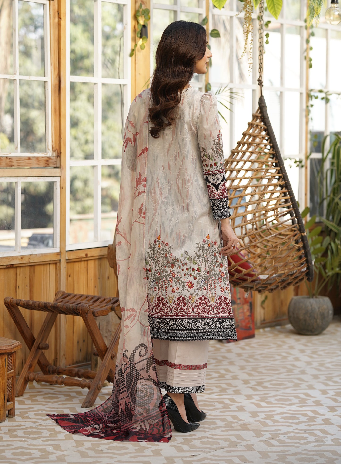 Firuzeh Luxury Lawn Embroidered Unstitched 3 Piece