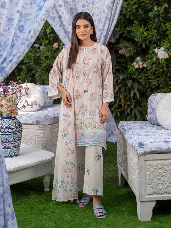 SUFFINA 3-Piece Unstitched Digital Printed Lawn Suit