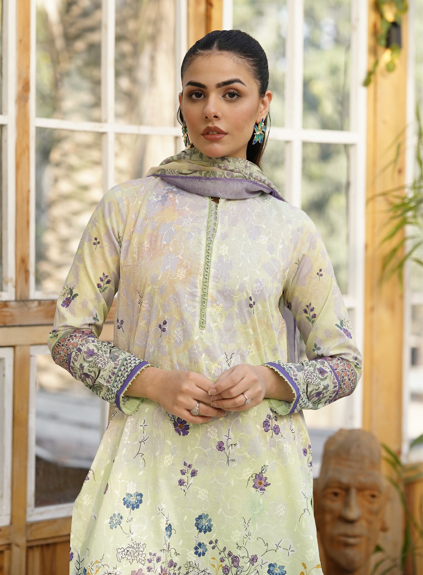 Firuzeh Luxury Lawn Embroidered Unstitched 3 Piece