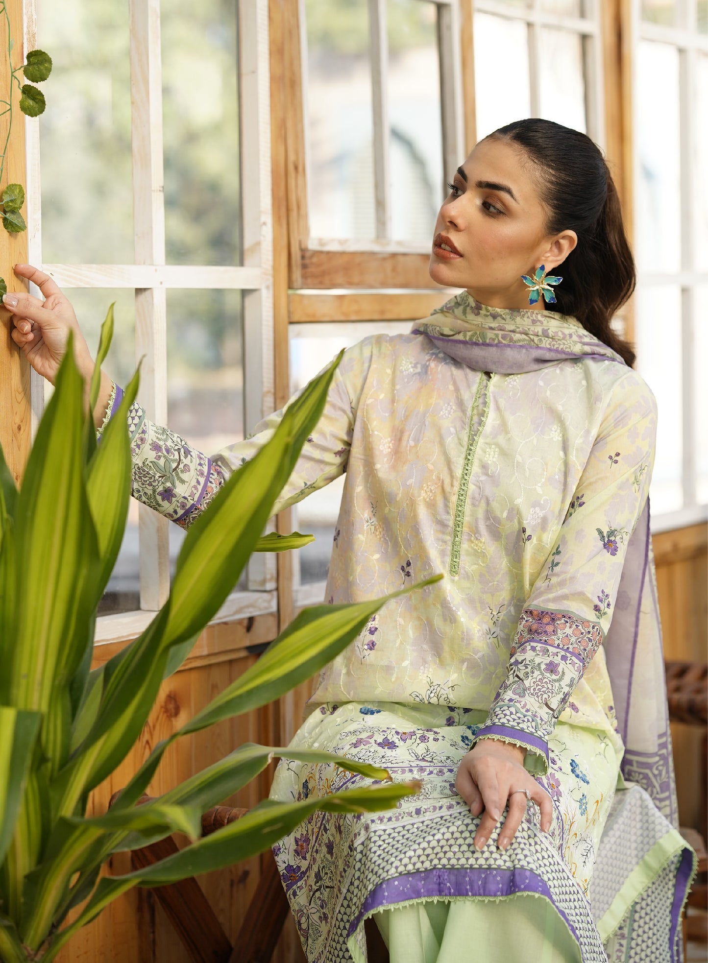 Firuzeh Luxury Lawn Embroidered Unstitched 3 Piece