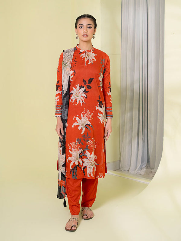 ZUMRA 3-Piece Unstitched Digital Printed Lawn Suit