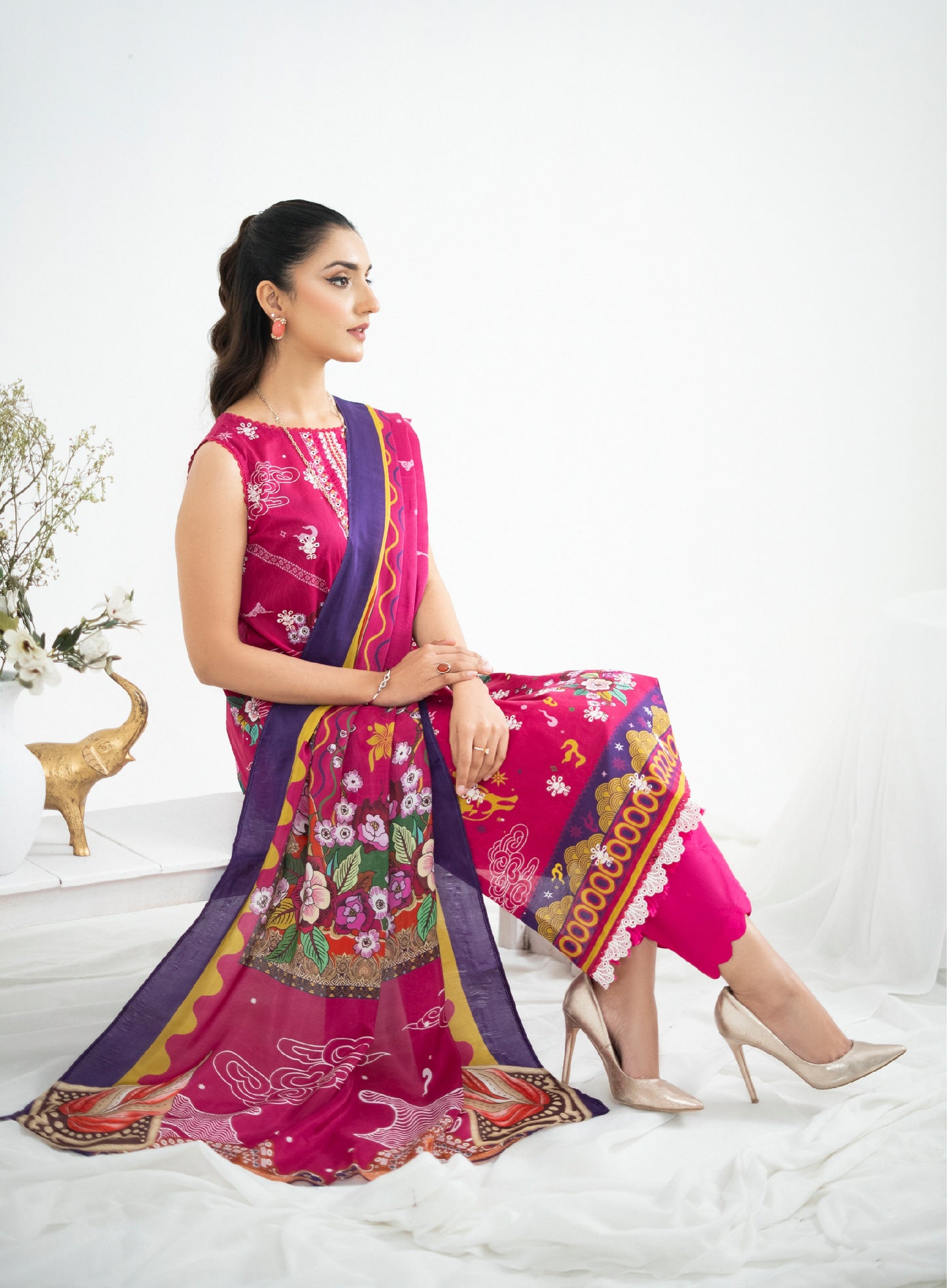 Lalam Luxury Lawn Embroidered Unstitched 3 Piece