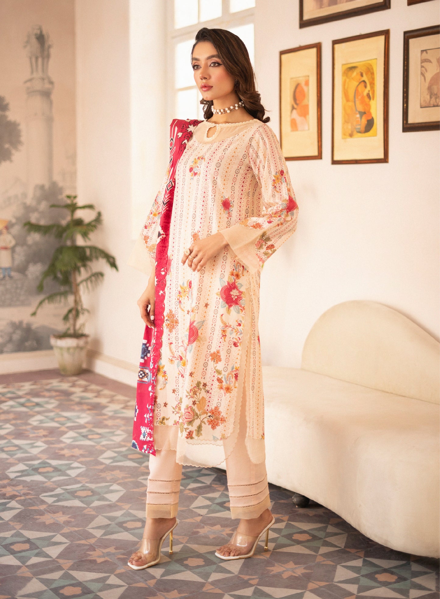 Sheerisha Luxury Lawn Embroidered Unstitched 3 Piece