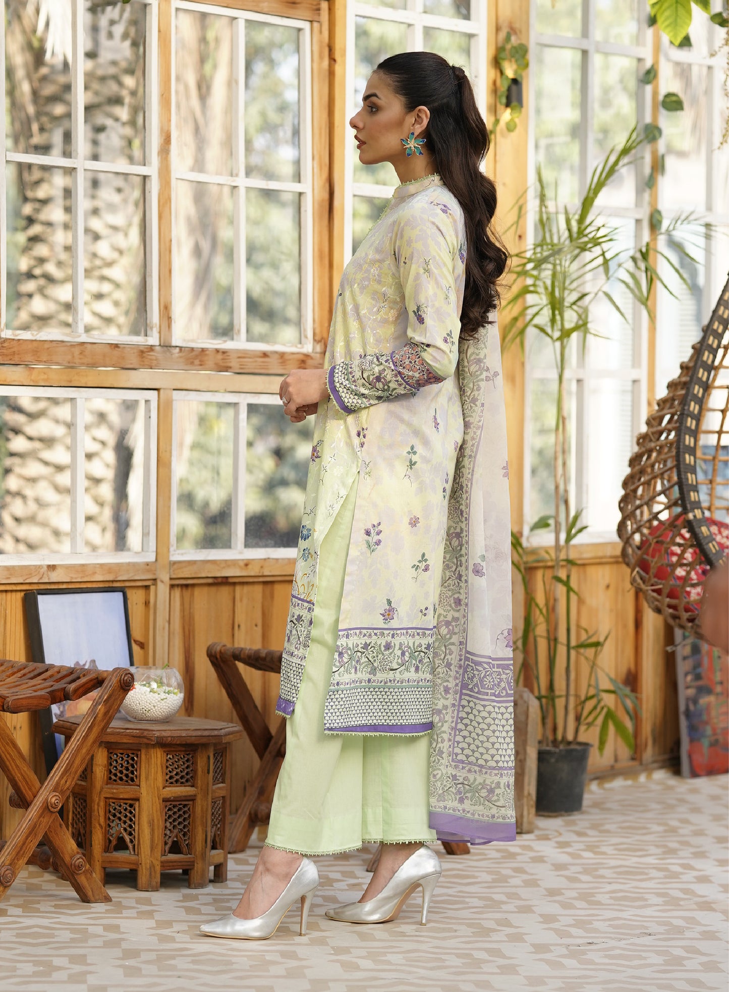 Firuzeh Luxury Lawn Embroidered Unstitched 3 Piece