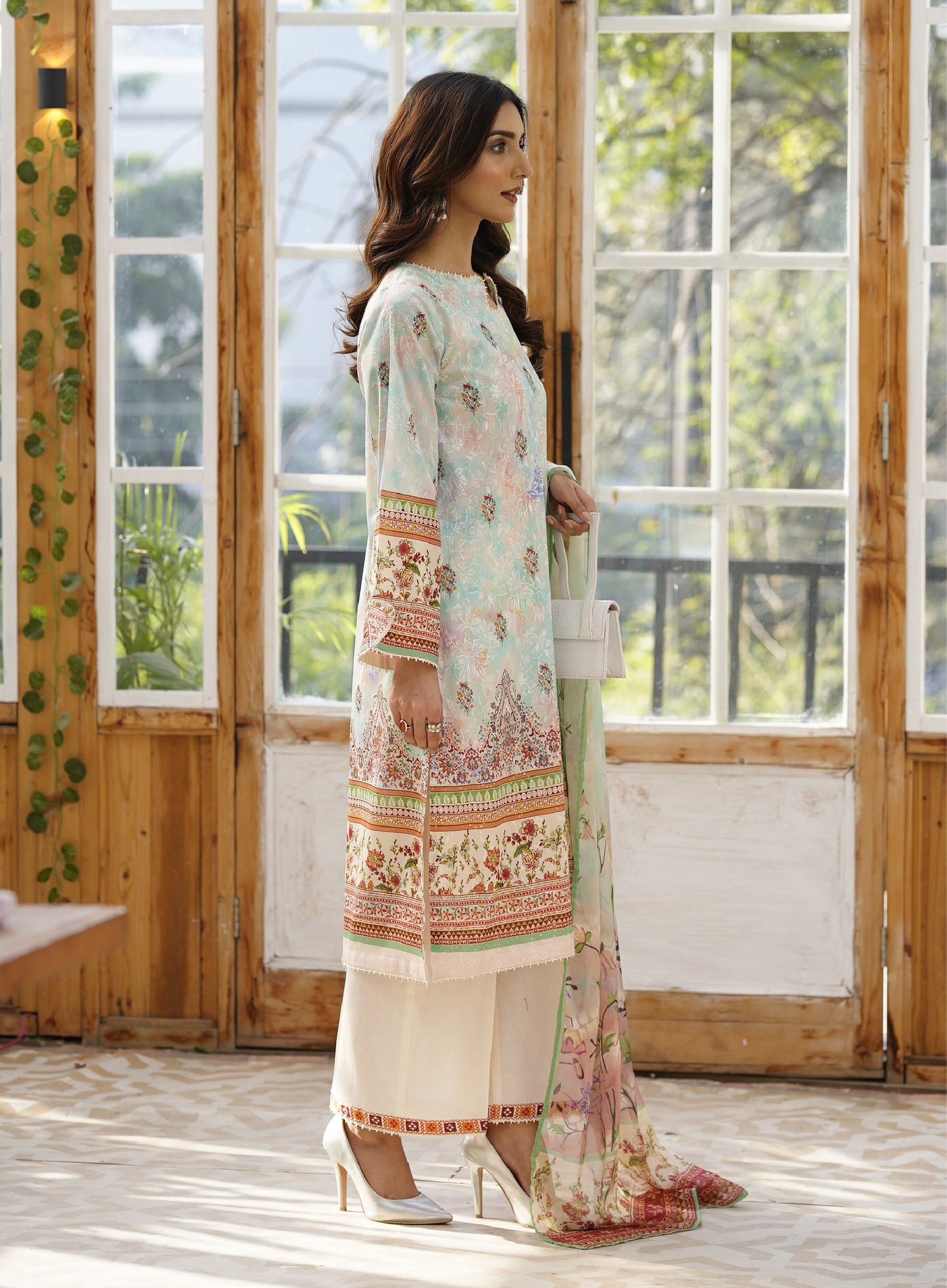 Firuzeh Luxury Lawn Embroidered Unstitched 3 Piece