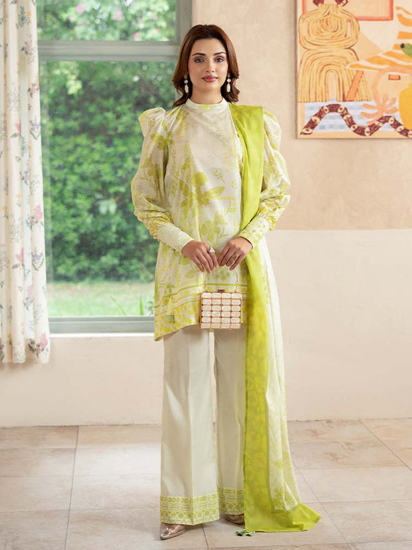 PEARL AND PETALS 3-Piece Unstitched Digital Printed Lawn Suit