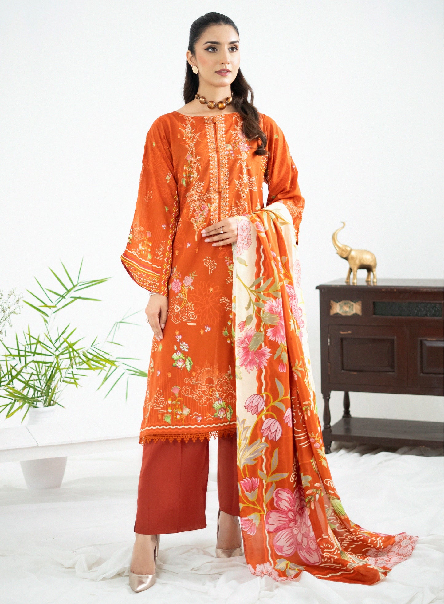 Lalam Luxury Lawn Embroidered Unstitched 3 Piece