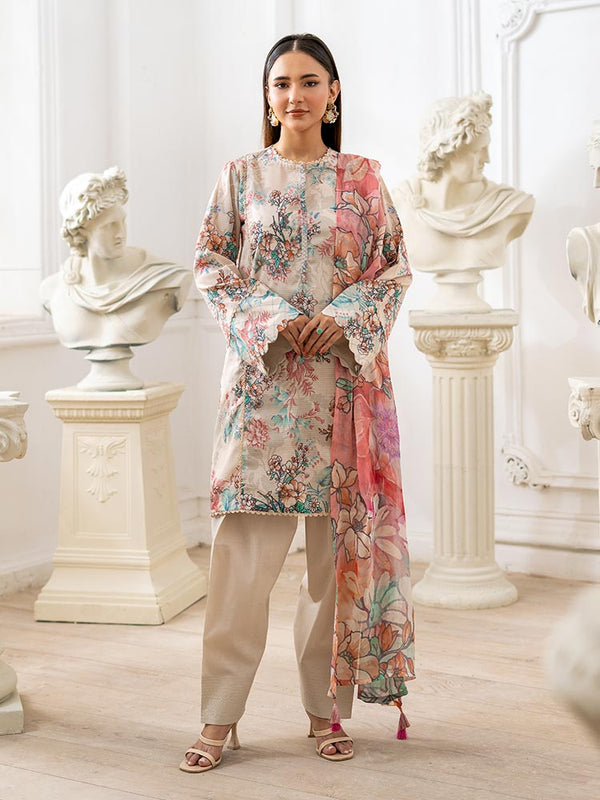 TARA POP 3-Piece Unstitched Digital Printed Lawn Suit
