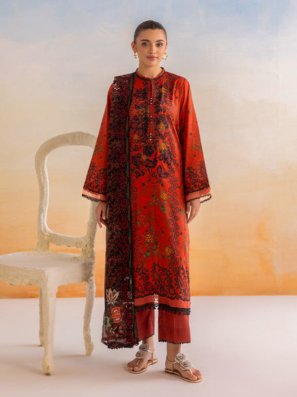 GULL MEHR 3-Piece Unstitched Digital Printed Lawn Suit