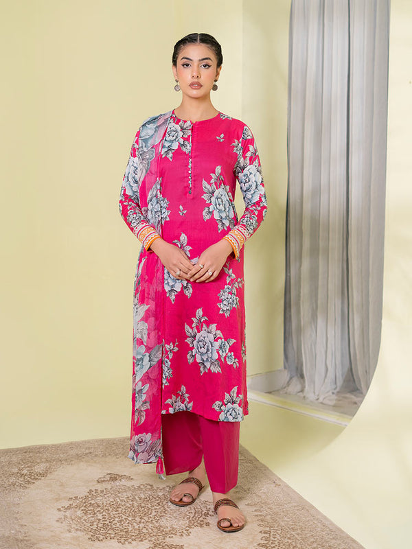 ZUMRA 3-Piece Unstitched Digital Printed Lawn Suit
